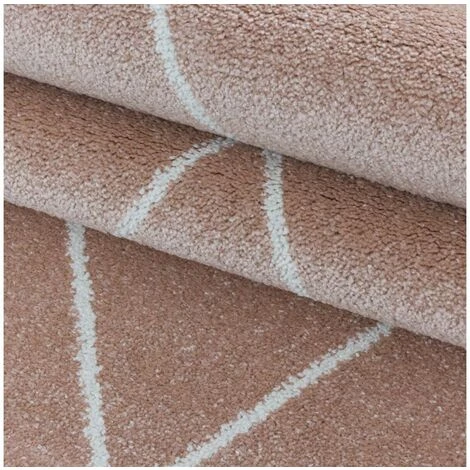 Tapis BOBOCHIC - Tapis Poils Courts OSCAR Motif Graphique 140x200 Rose - Rose 7 Tapis BOBOCHIC - Tapis Poils Courts OSCAR Motif Graphique 140x200 Rose - Rose – Image 5