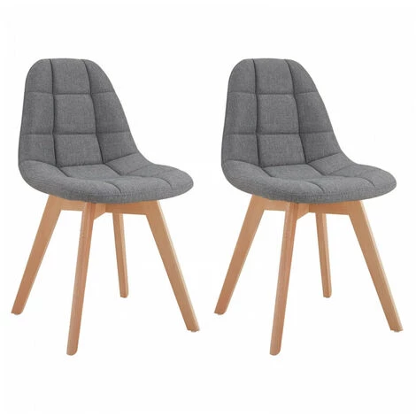 Chaise Et Fauteuil De Table BOBOCHIC - Lot De 2 Chaises De Table MARIUS Gris 4 Chaise Et Fauteuil De Table BOBOCHIC - Lot De 2 Chaises De Table MARIUS Gris – Image 2