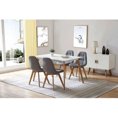 Chaise Et Fauteuil De Table BOBOCHIC - Lot De 2 Chaises De Table MARIUS Gris 5 Chaise Et Fauteuil De Table BOBOCHIC - Lot De 2 Chaises De Table MARIUS Gris – Image 3