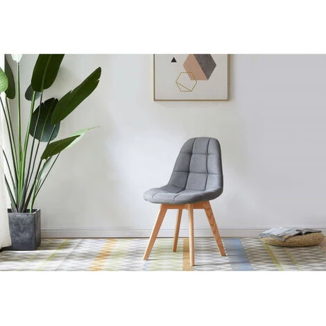 Chaise Et Fauteuil De Table BOBOCHIC - Lot De 2 Chaises De Table MARIUS Gris 6 Chaise Et Fauteuil De Table BOBOCHIC - Lot De 2 Chaises De Table MARIUS Gris – Image 4