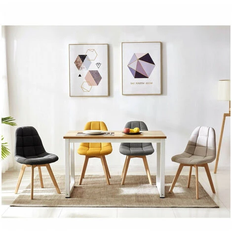 Chaise Et Fauteuil De Table BOBOCHIC - Lot De 2 Chaises De Table MARIUS Gris 7 Chaise Et Fauteuil De Table BOBOCHIC - Lot De 2 Chaises De Table MARIUS Gris – Image 5