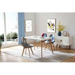 Chaise Et Fauteuil De Table BOBOCHIC - Lot De 2 Chaises MARIUS Tissu Patchwork Multicolore Multicolore - Multicolore -BOBOCHIC Soldes 2022 53278428 4