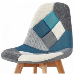 Chaise Et Fauteuil De Table BOBOCHIC - Lot De 2 Chaises MARIUS Tissu Patchwork Multicolore Multicolore - Multicolore -BOBOCHIC Soldes 2022 53278428 5