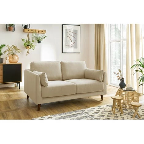 Canapé Droit Fixe BOBOCHIC - Canapé Droit Fixe 2 Places MONTMARTRE Beige - Beige 5 Canapé Droit Fixe BOBOCHIC - Canapé Droit Fixe 2 Places MONTMARTRE Beige - Beige – Image 3