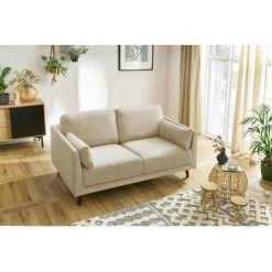 Canapé Droit Fixe BOBOCHIC - Canapé Droit Fixe 2 Places MONTMARTRE Beige - Beige 11 Canapé Droit Fixe BOBOCHIC - Canapé Droit Fixe 2 Places MONTMARTRE Beige - Beige -BOBOCHIC Soldes 2022 53528572 5