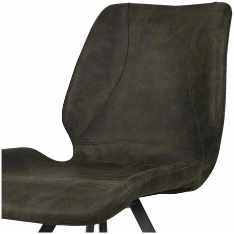 Chaise Et Fauteuil De Table BOBOCHIC - Lot De 2 Chaises PRUNI Vintage Marron Foncé - Marron 4 Chaise Et Fauteuil De Table BOBOCHIC - Lot De 2 Chaises PRUNI Vintage Marron Foncé - Marron – Image 2