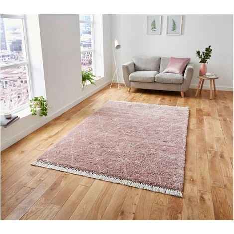 Tapis BOBOCHIC - Tapis Shaggy BERBA Motif Berbère 60x230 Crème - Crème 4 Tapis BOBOCHIC - Tapis Shaggy BERBA Motif Berbère 60x230 Crème - Crème – Image 2