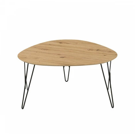 Tables Basses BOBOCHIC - Table Basse 41 Cm BERI Effet Bois Naturel Et Métal - Bois 3 Tables Basses BOBOCHIC - Table Basse 41 Cm BERI Effet Bois Naturel Et Métal - Bois