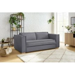 Canapé Droit Convertible BOBOCHIC - Canapé Droit Convertible ORIA Ouverture Express 140x190 Gris Anthracite - Gris Anthracite 10 Canapé Droit Convertible BOBOCHIC - Canapé Droit Convertible ORIA Ouverture Express 140x190 Gris Anthracite - Gris Anthracite -BOBOCHIC Soldes 2022 54866458 4