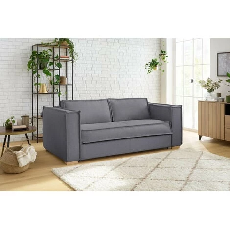 Canapé Droit Convertible BOBOCHIC - Canapé Droit Convertible ORIA Ouverture Express 140x190 Gris Anthracite - Gris Anthracite 6 Canapé Droit Convertible BOBOCHIC - Canapé Droit Convertible ORIA Ouverture Express 140x190 Gris Anthracite - Gris Anthracite – Image 4