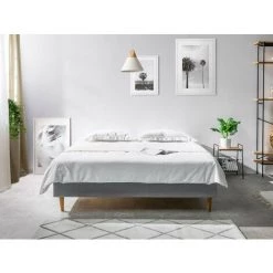 Lit BOBOCHIC - Sommier En Kit GABY Avec Lattes Massives 90x190 Gris - Gris -BOBOCHIC Soldes 2022 54980884 3