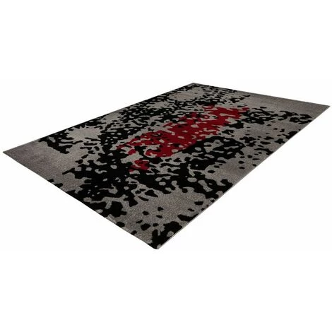 Tapis BOBOCHIC - Tapis Poil Mi-long Rectangulaire NICIA Motif Graphique 80x150 Noir - Noir 6 Tapis BOBOCHIC - Tapis Poil Mi-long Rectangulaire NICIA Motif Graphique 80x150 Noir - Noir – Image 4