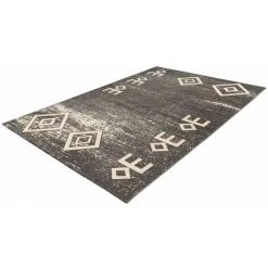 Tapis BOBOCHIC - Tapis Poil Mi-long Rectangulaire MAHORIA Motif Ethnique 80x150 Gris - Gris -BOBOCHIC Soldes 2022 55067793 4