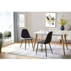 Chaise Et Fauteuil De Table BOBOCHIC - Lot De 2 Chaises De Table APLO Tissu Métal Noir Anthracite - Anthracite 9 Chaise Et Fauteuil De Table BOBOCHIC - Lot De 2 Chaises De Table APLO Tissu Métal Noir Anthracite - Anthracite -BOBOCHIC Soldes 2022 55659074 3