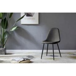 Chaise Et Fauteuil De Table BOBOCHIC - Lot De 2 Chaises De Table APLO Tissu Métal Noir Anthracite - Anthracite 10 Chaise Et Fauteuil De Table BOBOCHIC - Lot De 2 Chaises De Table APLO Tissu Métal Noir Anthracite - Anthracite -BOBOCHIC Soldes 2022 55659074 4