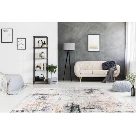 Tapis BOBOCHIC - Tapis Poil Court Rectangulaire SCREENA Motif Vintage 120x170 Beige - Beige 4 Tapis BOBOCHIC - Tapis Poil Court Rectangulaire SCREENA Motif Vintage 120x170 Beige - Beige â Image 2