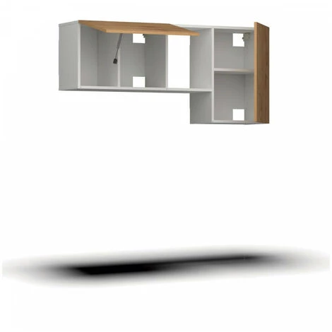 Meubles TV BOBOCHIC - Ensemble Meuble TV Suspendu 180 Cm NOVA Imitation Chêne Et Blanc Avec étagère - Blanc Et Chêne 6 Meubles TV BOBOCHIC - Ensemble Meuble TV Suspendu 180 Cm NOVA Imitation Chêne Et Blanc Avec étagère - Blanc Et Chêne – Image 4