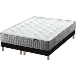 Ensemble Literie BOBOCHIC - Ensemble Matelas 30 Cm 672 Ressorts Ensachés 7 Zones + Sommier Tapissier 180x200