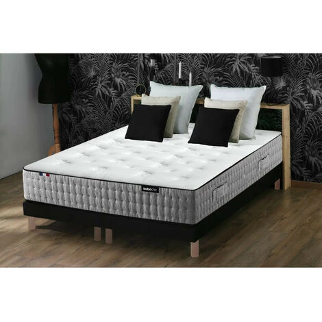 Ensemble Literie BOBOCHIC - Ensemble Matelas 30 Cm 672 Ressorts Ensachés 7 Zones + Sommier Tapissier 180x200 4 Ensemble Literie BOBOCHIC - Ensemble Matelas 30 Cm 672 Ressorts Ensachés 7 Zones + Sommier Tapissier 180x200 – Image 2