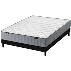 Ensemble Literie BOBOCHIC - Ensemble Matelas 26 Cm 638 Ressorts Ensachés + Sommier Kit 140x190