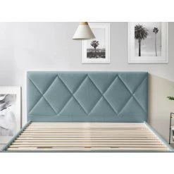 Structure De Lit Avec Lattes BOBOCHIC - Lit 140 X 190 Cm PANTHEON Avec Lattes Massives 140x190 Aqua - Aqua -BOBOCHIC Soldes 2022 58497147 5