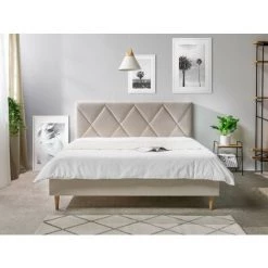 Structure De Lit Avec Lattes BOBOCHIC - Lit 180 X 200 Cm PANTHEON Avec Lattes Massives 180x200 Beige - Beige 9 Structure De Lit Avec Lattes BOBOCHIC - Lit 180 X 200 Cm PANTHEON Avec Lattes Massives 180x200 Beige - Beige -BOBOCHIC Soldes 2022 58497214 3