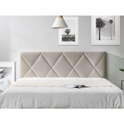 Structure De Lit Avec Lattes BOBOCHIC - Lit 140 X 190 Cm PANTHEON Avec Lattes Massives 140x190 Beige - Beige -BOBOCHIC Soldes 2022 58497215 4