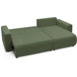 BOBOCHIC Canape D'angle Convertible Réversible ELVI - 4 Places - 282 X 153 X 95 Cm - Vert -BOBOCHIC Soldes 2022 60043751 3