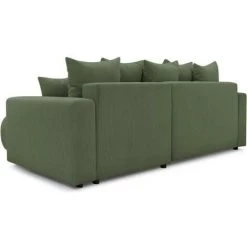 BOBOCHIC Canape D'angle Convertible Réversible ELVI - 4 Places - 282 X 153 X 95 Cm - Vert -BOBOCHIC Soldes 2022 60043751 4