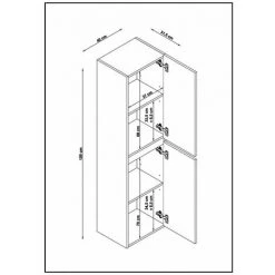 BOBOCHIC Colonne De Salle De Bain 150 Cm SOMMA Placage Chêne - Chêne -BOBOCHIC Soldes 2022 60304683 4