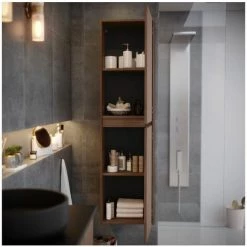 BOBOCHIC Colonne De Salle De Bain 150 Cm NERJA Placage Noyer - Noyer -BOBOCHIC Soldes 2022 60349357 3