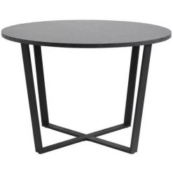 Table à Manger BOBOCHIC - Table à Manger D110 Cm AMBRE Imitation Marbre - Noir -BOBOCHIC Soldes 2022 60349361 5
