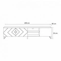 Meubles TV BOBOCHIC - Meuble TV 200 Cm ALVANA Chêne Et Noir - Chêne Et Noir 11 Meubles TV BOBOCHIC - Meuble TV 200 Cm ALVANA Chêne Et Noir - Chêne Et Noir -BOBOCHIC Soldes 2022 60570237 5
