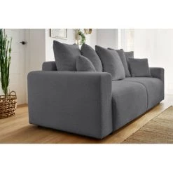 Canapé Droit Convertible BOBOCHIC - Canapé Droit Convertible Coffre ENVY Tissu Bouclette Doux Avec Pouf Rond Gris Foncé - Gris Foncé 11 Canapé Droit Convertible BOBOCHIC - Canapé Droit Convertible Coffre ENVY Tissu Bouclette Doux Avec Pouf Rond Gris Foncé - Gris Foncé -BOBOCHIC Soldes 2022 60938429 5