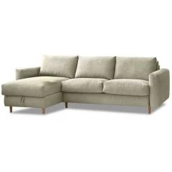 Canapés D'angle Convertibles BOBOCHIC - Canapé D'angle Réversible Convertible Express Coffre COCOONE Beige - Beige
