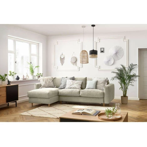 Canapés D'angle Convertibles BOBOCHIC - Canapé D'angle Réversible Convertible Express Coffre COCOONE Beige - Beige 4 Canapés D'angle Convertibles BOBOCHIC - Canapé D'angle Réversible Convertible Express Coffre COCOONE Beige - Beige – Image 2