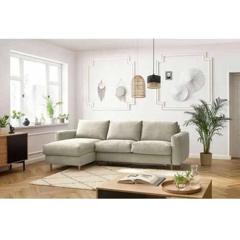 Canapés D'angle Convertibles BOBOCHIC - Canapé D'angle Réversible Convertible Express Coffre COCOONE Beige - Beige 5 Canapés D'angle Convertibles BOBOCHIC - Canapé D'angle Réversible Convertible Express Coffre COCOONE Beige - Beige – Image 3