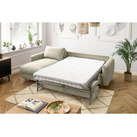 Canapés D'angle Convertibles BOBOCHIC - Canapé D'angle Réversible Convertible Express Coffre COCOONE Beige - Beige 7 Canapés D'angle Convertibles BOBOCHIC - Canapé D'angle Réversible Convertible Express Coffre COCOONE Beige - Beige – Image 5