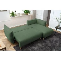 Canapés D'angle Convertibles BOBOCHIC - Canapé D'angle Réversible Convertible NESSA Vert - Vert -BOBOCHIC Soldes 2022 61036061 5