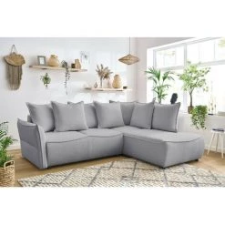 Canapés D'angle L Convertibles BOBOCHIC - Canapé D'angle L Convertible Coffre LEON Tissu Bouclette Angle Droit Gris Clair - Gris Clair 9 Canapés D'angle L Convertibles BOBOCHIC - Canapé D'angle L Convertible Coffre LEON Tissu Bouclette Angle Droit Gris Clair - Gris Clair -BOBOCHIC Soldes 2022 61036306 3