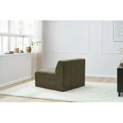 Canapé Modulable BOBOCHIC - Chauffeuse 1 Place Pour Canapé Modulable MEGEVE Tissu Texturé Kaki - Kaki -BOBOCHIC Soldes 2022 61036316 4