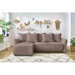 Canapés D'angle Convertibles BOBOCHIC - Canapé D'angle Convertible LEON Tissu Bouclette Angle Gauche Marron Clair - Marron Clair 10 Canapés D'angle Convertibles BOBOCHIC - Canapé D'angle Convertible LEON Tissu Bouclette Angle Gauche Marron Clair - Marron Clair -BOBOCHIC Soldes 2022 61036407 4