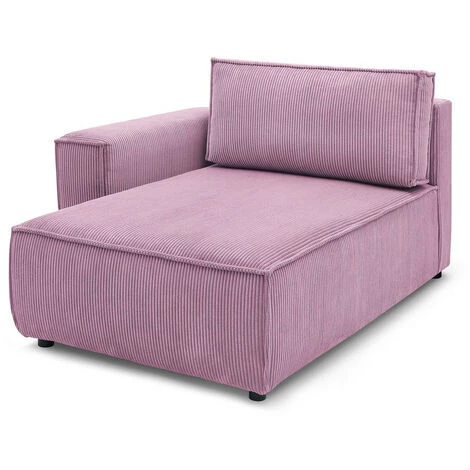 Canapé Modulable BOBOCHIC - Méridienne Avec Accoudoir Pour Canapé Modulable NIHAD Tissu Velours Côtelé Angle Gauche Violet - Violet 3 Canapé Modulable BOBOCHIC - Méridienne Avec Accoudoir Pour Canapé Modulable NIHAD Tissu Velours Côtelé Angle Gauche Violet - Violet