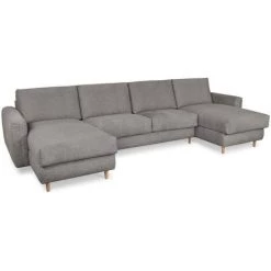 Canapé Panoramique Convertible BOBOCHIC - Canapé Panoramique Convertible Express Coffre COCOONE Panoramique Taupe - Taupe