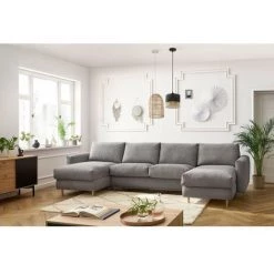 Canapé Panoramique Convertible BOBOCHIC - Canapé Panoramique Convertible Express Coffre COCOONE Panoramique Taupe - Taupe -BOBOCHIC Soldes 2022 61036466 3