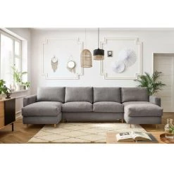 Canapé Panoramique Convertible BOBOCHIC - Canapé Panoramique Convertible Express Coffre COCOONE Panoramique Taupe - Taupe -BOBOCHIC Soldes 2022 61036466 5