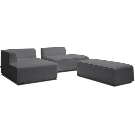 Canapé Modulable BOBOCHIC - Canapé D'angle Fixe Modulable MEGEVE Tissu Bouclette Avec Pouf Angle Gauche Gris Foncé - Gris Foncé 3 Canapé Modulable BOBOCHIC - Canapé D'angle Fixe Modulable MEGEVE Tissu Bouclette Avec Pouf Angle Gauche Gris Foncé - Gris Foncé
