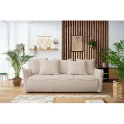 Canapé Droit Convertible BOBOCHIC - Canapé Droit Convertible Coffre LEON Tissu Bouclette Beige - Beige 10 Canapé Droit Convertible BOBOCHIC - Canapé Droit Convertible Coffre LEON Tissu Bouclette Beige - Beige -BOBOCHIC Soldes 2022 61036475 4