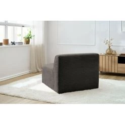 Canapé Modulable BOBOCHIC - Chauffeuse 1 Place Pour Canapé Modulable MEGEVE Tissu Velours Côtelé Marron - Marron -BOBOCHIC Soldes 2022 61036479 2