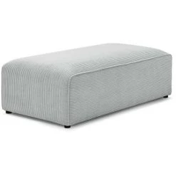 Pouf BOBOCHIC - Pouf Pour Canapé Modulable MEGEVE Tissu Velours Côtelé Gris Clair - Gris Clair